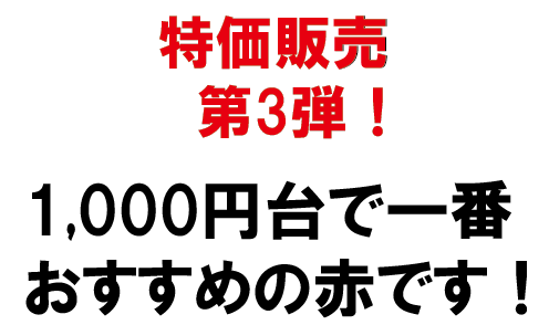 1000�~��ň�Ԃ������߂̐ԃ��C���ł��I