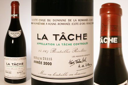 DRC ラ・ターシュ 2000 限定1本 115,000円(120,750円税込)