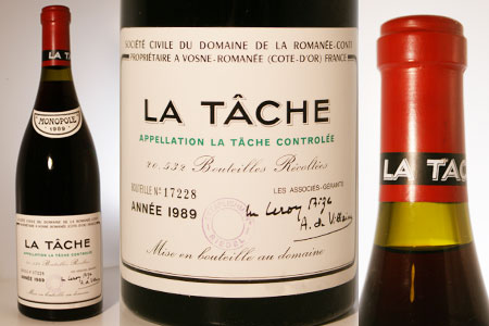 DRC ラ・ターシュ 1989 限定1本 180,000円(189,000円税込)