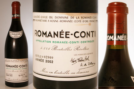 DRC ロマネ・コンティ 2002 限定1本 880,000円(924,000円税込)