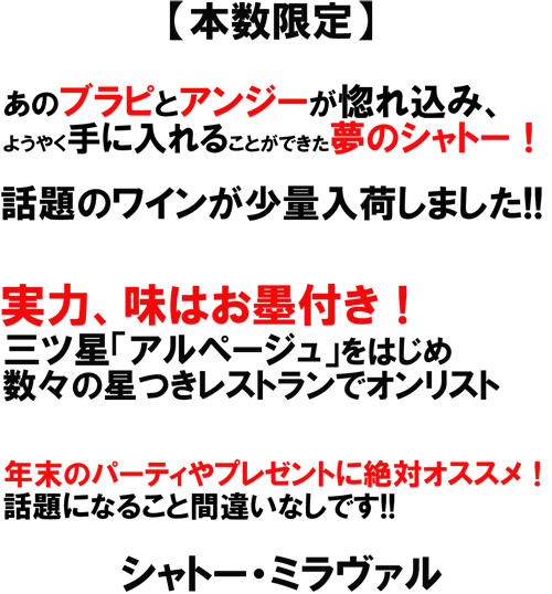 シャトー・ミラヴァル　あのブラピとアンジーが惚れ込んだシャトー！