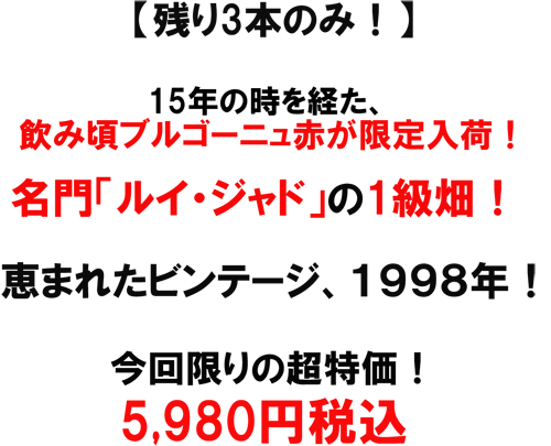 �c��3�{�̂݁I15�N�̎����o���A���ݍ��u���S�[�j���Ԃ�������ׁI����u���C�E�W���h�v��1�����I���̓N���E�h�E���E���V���̂������΁A�����E�T���h�j���\���閼�����I�b�܂ꂽ�r���e�[�W1998�N�I�������̒������I5980�~�ō�